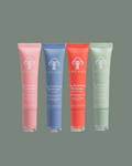 Four tubes of lip balm from a brand named 'Circadia' on a light grey background